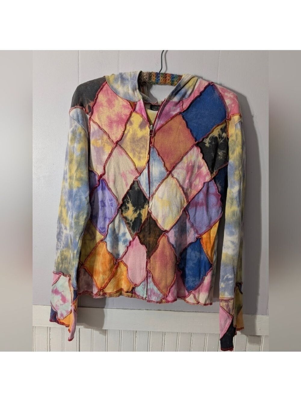 Shop Therapy Patchwork Zip Hoodie